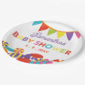 Kleurrijke Sweet Fun Snoep Theme Baby shower Papieren Bordje (Gekanteld)
