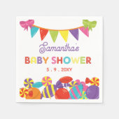 Kleurrijke Sweet Fun Snoep Theme Baby shower Servet (Voorkant)