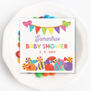 Kleurrijke Sweet Fun Snoep Theme Baby shower Servet