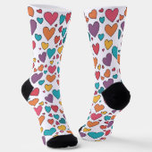 Kleurrijke Sweet Hearts Crew sokken (Gebogen)