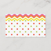 Kleurrijke Sweet Snoep Baby shower Luier Raffle Informatiekaartje (Achterkant)