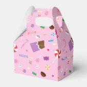Kleurrijke Sweet Snoep Roze Patroon Party Favor Bo Bedankdoosjes (Achterkant)