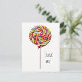 Kleurrijke Swirl Lollipop Briefkaart (Staand voorkant)