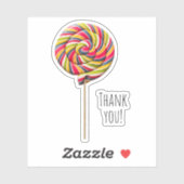 Kleurrijke Swirl Lollipop Contour Sticker (Vel)