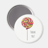Kleurrijke Swirl Lollipop Magnet (Voorkant / Achterkant)