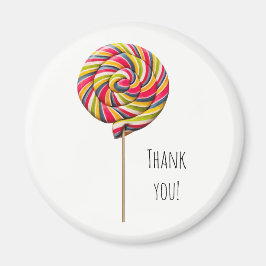 Kleurrijke Swirl Lollipop Magnet