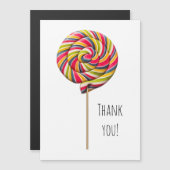 Kleurrijke Swirl Lollipop Magnet Kaart (Voorkant / Achterkant)