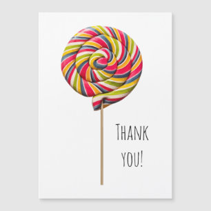 Kleurrijke Swirl Lollipop Magnet Kaart