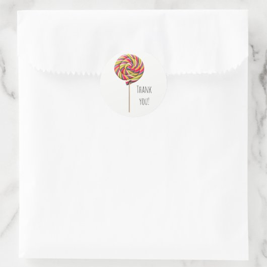 Kleurrijke Swirl Lollipop Sticker (Tas)