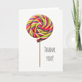 Kleurrijke Swirl Lollipop Wenskaart Kaart