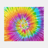 Kleurrijke Swirl Stropdas-Dye Abstract. Fleece Deken (Voorkant (Horizontaal))