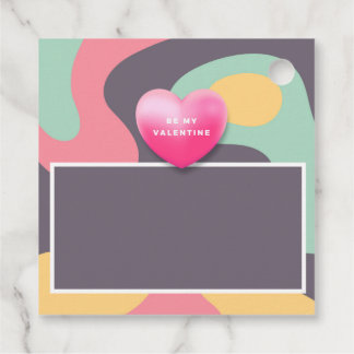 Kleurrijke Swirl Valentijnsdag Gift voordeel Tag Bedankjes Labels