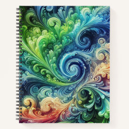 Kleurrijke Swirls Journal Notitieboek