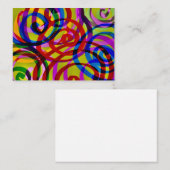 Kleurrijke Swirls Note Kaart Notitiekaartje (Voorkant / Achterkant)