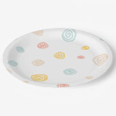 Kleurrijke Swirls Party Bord (Gekanteld)