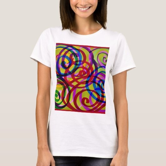 Kleurrijke Swirls T-shirt (Voorkant)