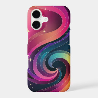 Kleurrijke Swirly Gradient Behang Telefoonhoes