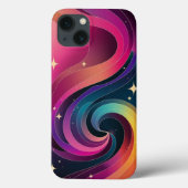 Kleurrijke Swirly Gradient Behang Telefoonhoes Case-Mate iPhone Case (Achterkant)