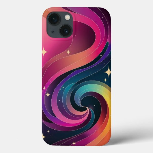 Kleurrijke Swirly Gradient Behang Telefoonhoes Case-Mate iPhone Case (Achterkant)
