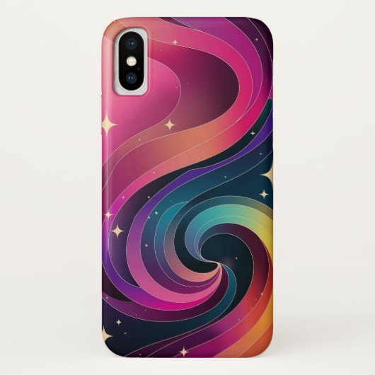 Kleurrijke Swirly Gradient Behang Telefoonhoes Case-Mate iPhone Case (Achterkant)