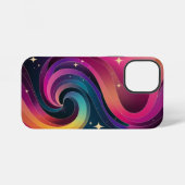 Kleurrijke Swirly Gradient Behang Telefoonhoes iPhone Hoesje (Achterkant horizontaal)