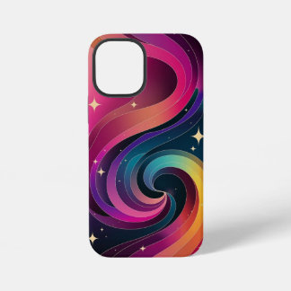Kleurrijke Swirly Gradient Behang Telefoonhoes iPhone 12 Mini Hoesje