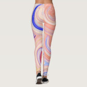 Kleurrijke swirly patroon Leggings (Achterkant)
