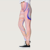 Kleurrijke swirly patroon Leggings (Links)