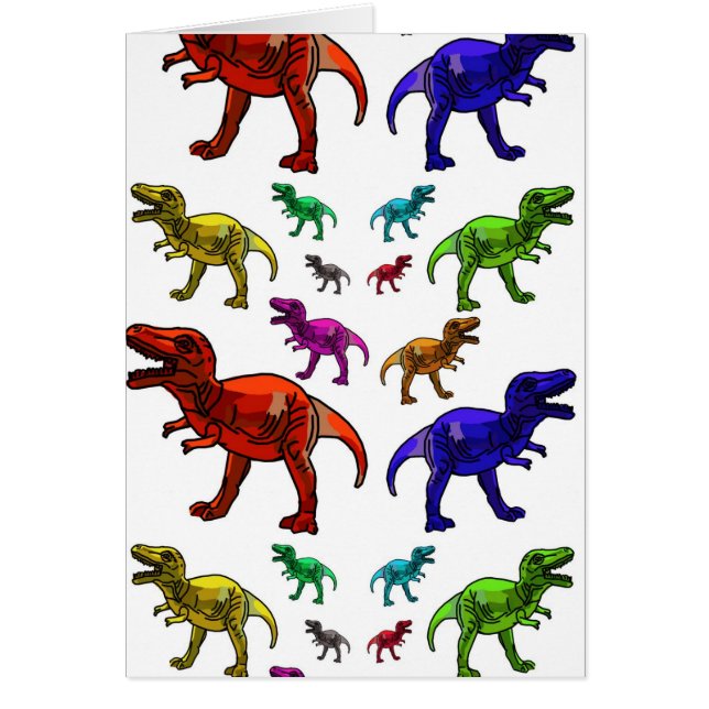Kleurrijke T-Rex (Voorkant)