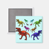 Kleurrijke T-Rex Magneet (Voorkant / Achterkant)