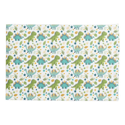 Kleurrijke T Rex patroonnaam dinosaurus Kussensloo Kussensloop (Achterkant)