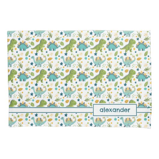 Kleurrijke T Rex patroonnaam dinosaurus Kussensloo Kussensloop (Voorkant)