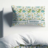 Kleurrijke T Rex patroonnaam dinosaurus Kussensloo Kussensloop