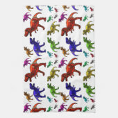 Kleurrijke T-Rex Theedoek (Verticaal)