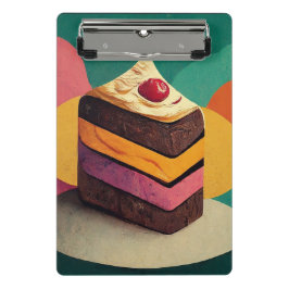 Kleurrijke taart ontworpen mini klembord