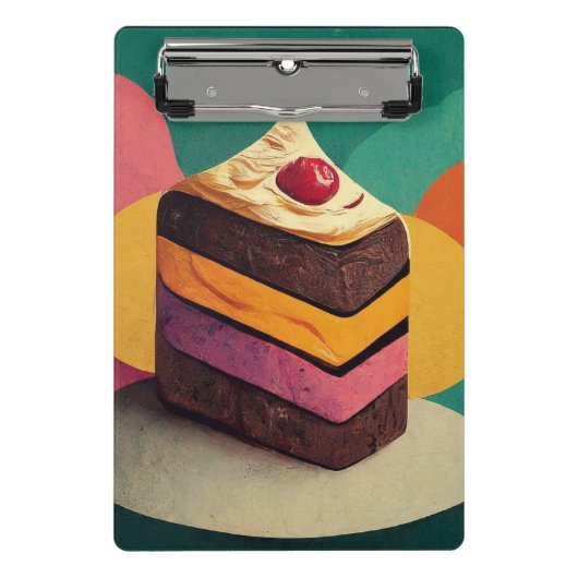 Kleurrijke taart ontworpen mini klembord (Voorkant)