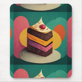 Kleurrijke taart ontworpen muismat