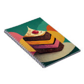 Kleurrijke taart ontworpen notitieboek (Rechterzijde)