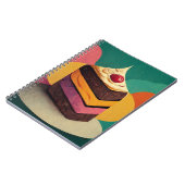 Kleurrijke taart ontworpen notitieboek (Linkerzijde)