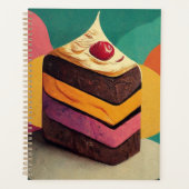 Kleurrijke taart-ontworpen standaard planner (Voorkant)