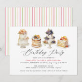 Kleurrijke taarten Schattige elke leeftijd dessert Kaart (Voorkant / Achterkant)