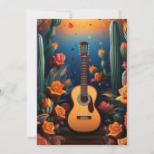 Kleurrijke Taco's en Tequila Fiesta bruiloft Kaart (Achterkant)