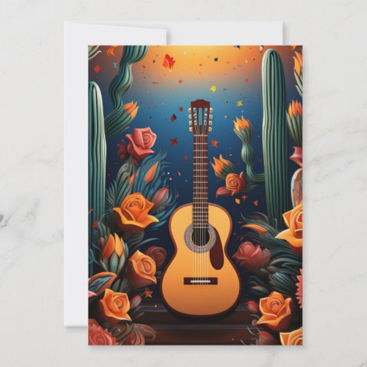 Kleurrijke Taco's en Tequila Fiesta bruiloft Kaart (Achterkant)