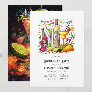 Kleurrijke Tacos & Tequila Fiesta Meidenavond Borr Kaart