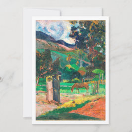 Kleurrijke Tahitiaanse landschap beroemd schilderi Kaart