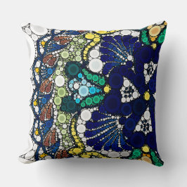 kleurrijke talavera aardewerk Mexicaanse blauwe fo Kussen
