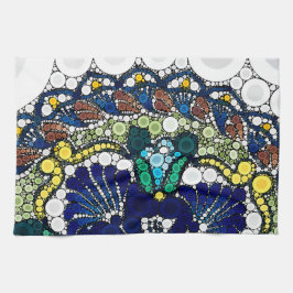 kleurrijke talavera aardewerk Mexicaanse blauwe fo Theedoek