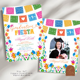 Kleurrijke Talavera Mexicaanse Afstudeerfeest Kaart