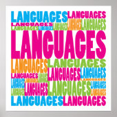 Kleurrijke talen poster (Voorkant)