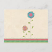 Kleurrijke Tall Flowers Save the Date Briefkaart (Achterkant)